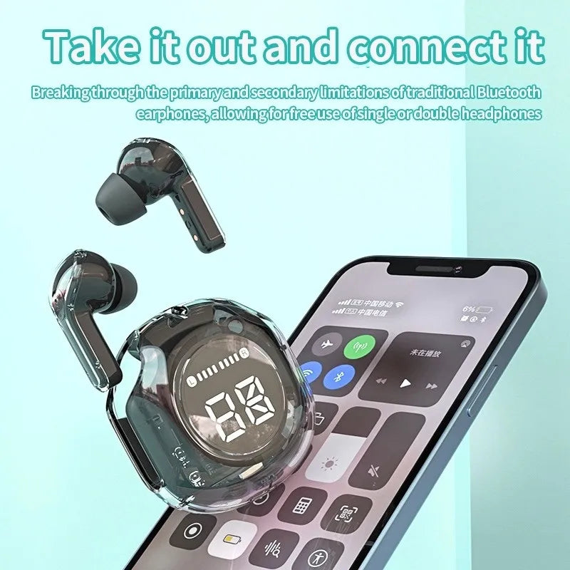 Fone De Ouvido Bluetooth Transparente